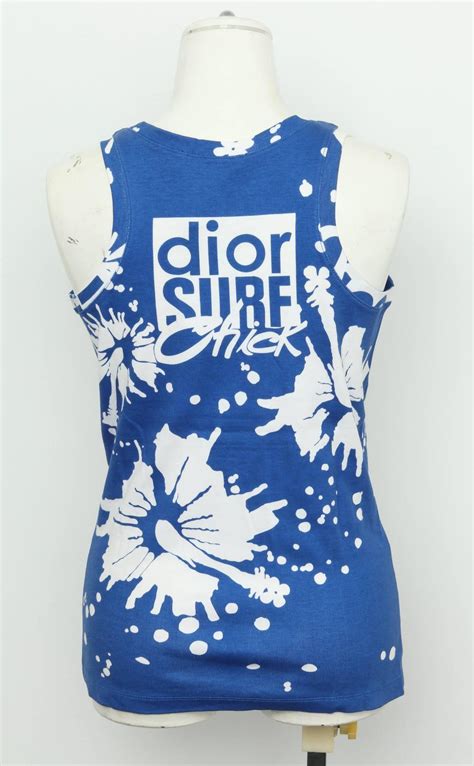 dior tank top blue and white|pre owned dior t shirts.